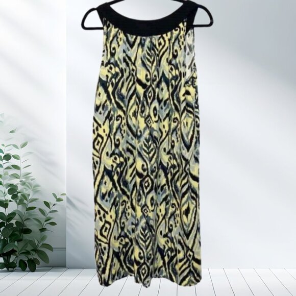 Elementz Sleeveless Boatneck Flowy Rayon Print Dress Size Large - Picture 3 of 7